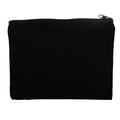 Threadart 3 Pack Canvas Pencil Pouch Black with Zipper For Organization, Small Tools, Makeup Organizer Bag - 100% Cotton Canvas Heavy Duty 7" x 9.25"