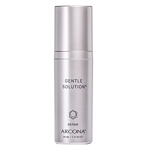 ARCONA Gentle Solution - 4% Glycolic, 3% Lactic Acids, Algae, Witch Hazel + Honeysuckle Gentley Exfoliate + Hydrate Skin 1.17oz. Made In The USA