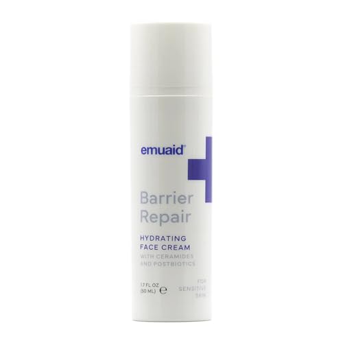 emuaid Barrier Repair Hydrating Face Cream, Deeply Hydrating Moisturizer for Sensitive Skin, Facial Moisturizer, Face Cream with Ceramides, Postbiotics & Antioxidants, 1.7 oz