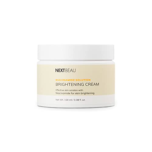 NEXTBEAU Niacinamide Solution Brightening Cream 3. 38 fl. oz. / 100ml, Facial Cream, Pore refining, Calming skin, Korean skincare