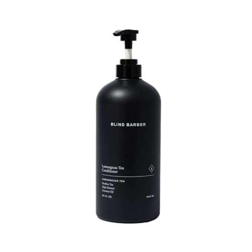 Blind Barber Lemongrass Tea Hair Conditioner for Men - Sulfate Free Conditioner with Coconut Oil, Hops & Rooibos Tea - Adds Weightless Body & Shine - Helps Revitalize Scalp & Detangle (32 Fl oz)