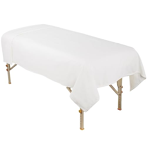 ForPro Premium Flannel Flat Massage Sheet, White