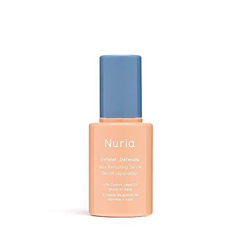 Nuria - Defend Skin Restoring Serum, Antioxidant Serum for All Skin Types, Skin Care Serum with Carrot Seed Oil, Rooibos Red Tea, and Sodium Hyaluronate, 25mL/0.8 fl oz