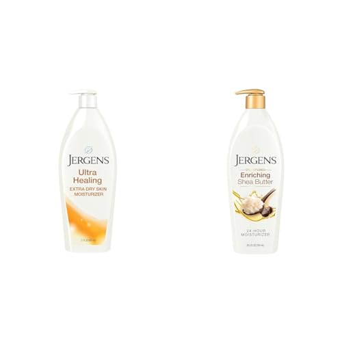 Jergens Ultra Healing Dry Skin Moisturizer, Body and Hand Lotion & Hand and Body Lotion, Pure Shea Butter Deep Conditioning Body Moisturizer, Dermatologist Tested, 26.5 oz