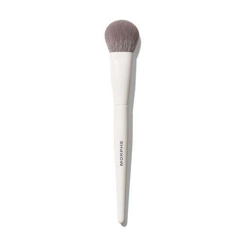 Morphe Rounded Liquid & Cream Blush Brush - Dense Makeup Tool for Sculpting & Blending