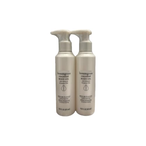 Trader Js Lemongrass Coconut Body Oil with Almond and Jojoba Oils- 4 .8fl oz (143mL) - SET OF 2