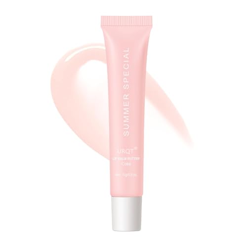 URQT Lip Butter Balm, Hydrating, Nourishing & Softening Lip Care with Natural Oils & Fruit Extracts, Long-Lasting Moisture, Non-Sticky Shine, Soften Dry Lips Lip Care (#4 Cake (glitter)