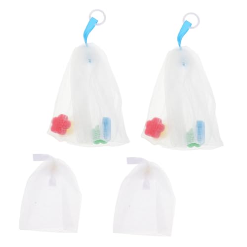 4-Pack Soap Foaming Net Bags for Face Cleansing