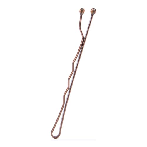 Brown Bobby Pins Pack of 48 - No Slip Hair Pins for All Hair Types