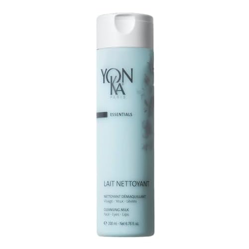 Yonka Lait Nettoyant Facial Cleanser, Gentle Milk Cleanser & Makeup Remover, Daily Plant Based Wash, Moisturize and Balance Skins pH, All Skin Types, Paraben-Free