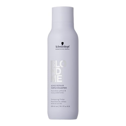 BlondMe Bond Repair Purple Shampoo for Blonde Hair 10.1 Fl Oz - Neutralizes Brass & Strengthens