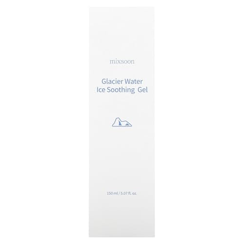 mixsoon Glacier Water Ice Soothing Gel 5.07 Fl. Oz. /150ml Cooing Soothing Care for Sensitive Skin Korean Glass Skin Care