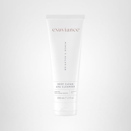 EXUVIANCE Deep Clean AHA Foaming Face Cleanser and Makeup Remover with Glycolic Acid, Soap-Free, 7.2 fl. oz.
