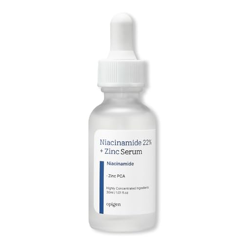 Niacinamide 22% + Zinc Serum for Face, Pore Reducer, Diminishes Acne Prone, Skin Balancing Pore Reducing, Korean Skin Care, 1oz