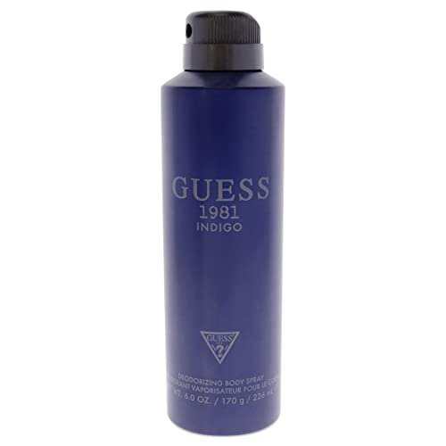 GUESS Factory 1981 Indigo Men's Deodorizing Body Spray, 6 oz