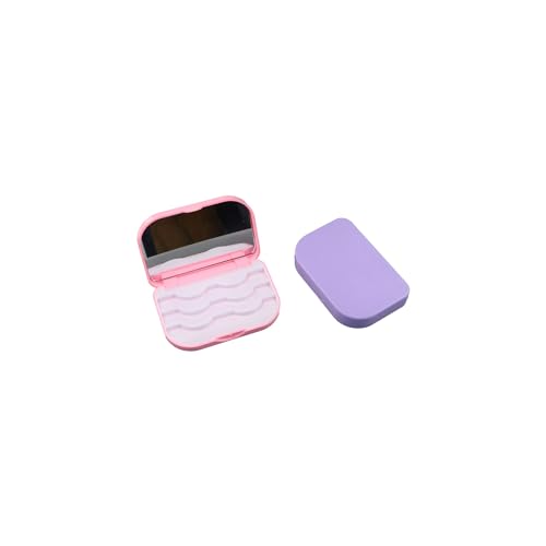 Leadigol False Eyelash Storage Box with Mirror - 2 Pack
