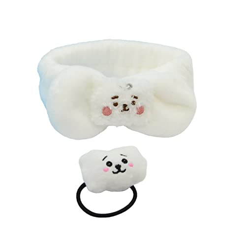 Rondlaho Kawaii Bangtan Boys Chimmy Velvet Headband Accessories Gift Coral Fleece Head Wraps Elastic Band For Girls Women