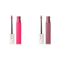 MAYBELLINE Super Stay Matte Ink Liquid Lipstick Romantic Vivid Pink & Lover Mauve Neutral