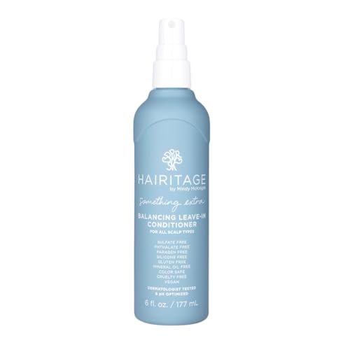 Hairitage Something Extra Anti Dandruff Balancing Leave-in Conditioner - Conditions + Calms Scalp - Nourishes + Moisturizes Hair - Improves Hair Elasticity + Manageability, 6 Fl Oz
