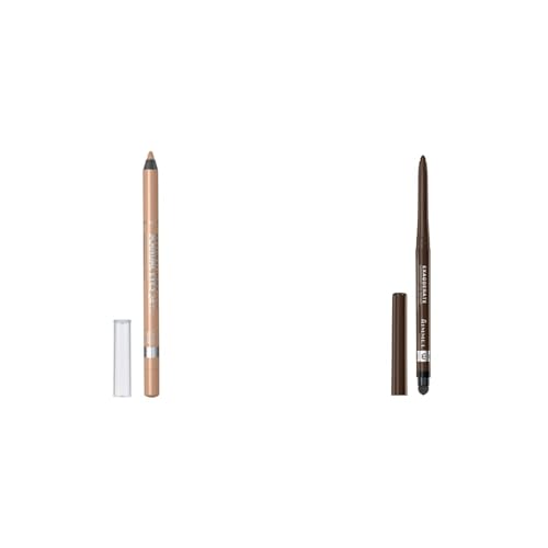 NYX PROFESSIONAL MAKEUP Vivid Rich Mechanical Eye Pencil, Retractable Eyeliner, Smokin Topaz - Brown (Packaging May Vary) & Micro Brow Pencil, Eyebrow Pencil - Ash Brown