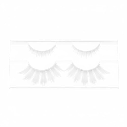 White Anime False Eyelashes - 2 Pairs Fluffy Lashes