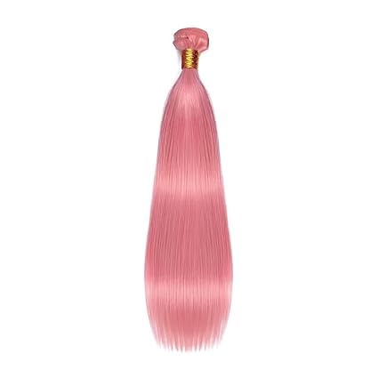 Pink Straight Human Hair Bundles 12 Inch 50g Brazilian