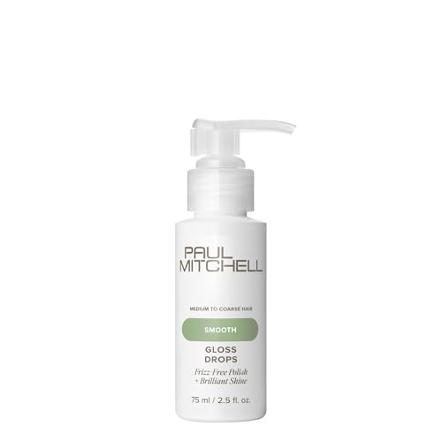 Paul Mitchell Gloss Drops Shine Serum, Frizz-Free Polish, Brilliant Shine, For Medium To Coarse Hair