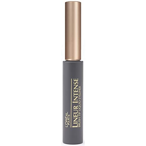 L'Oreal Paris Makeup Lineur Intense Brush Tip Liquid Eyeliner, Black, 0.24 fl oz.