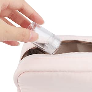 6x 10g Clear Loose Powder Jars with Sifter - Refillable
