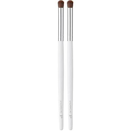 e.l.f. Eye Crease Brush, Domed Bristle Brush For Creating Bold Eye Definition, Blends & Contours, Great For Smudging Shadow, Vegan & Cruelty-Free (Pack of 2)