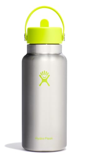 Hydro Flask 32 Oz Wide Flex Straw Cap Stainless Steel Lime