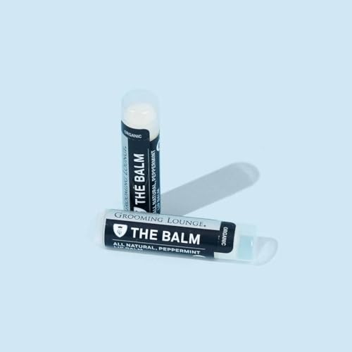 Grooming Lounge The Balm - Organic Lip Balm for Men, Intense Therapy, Peppermint Scent, 3-pack Value Set