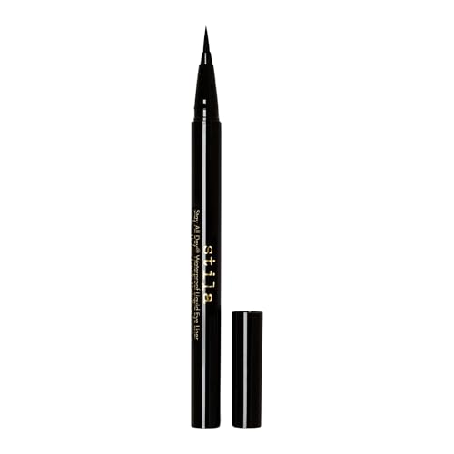 stila Waterproof Liquid Eye Liner, Stay All Day Makeup with Fine Brush Tip Lasting Satin Finish, Smudge-Proof & Transfer-Resistant