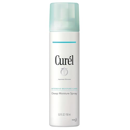 Curel Japanese Skin Care Deep Moisture Spray, Spray on Moisturizer for Dry Skin, Face Hydrating Spray with Ceramides, 5 Oz