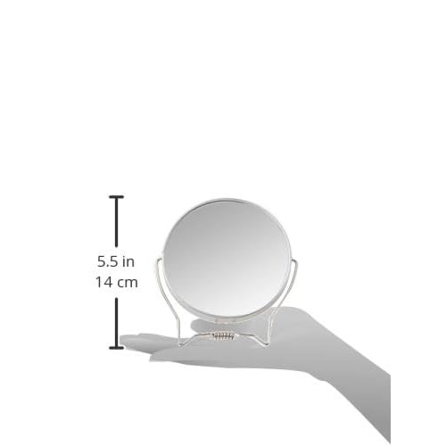 Goody Two-Sided Makeup Mirror with Stand - 1X and 3X Dual Sided Magnification - Lightweight & Portable Table Top Magnifying Vanity Mirror