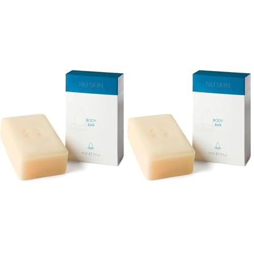 Nu Skin Body Bar Soap | Gentle Cleansing Bar with Moisturizing Aloe Vera | Non-Drying Daily Cleanser for Hands, Body & Face | Refreshing Scent | Soft, Hydrated & Revitalized Skin | 4 oz (2 Pack)