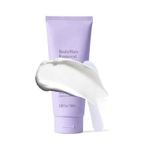 Gentle Hair Removal Cream for Sensitive Skin - Pain-Free 2-in-1 Body Hair Removal with Spatula - Long-Lasting & Easy Application for Men & Women