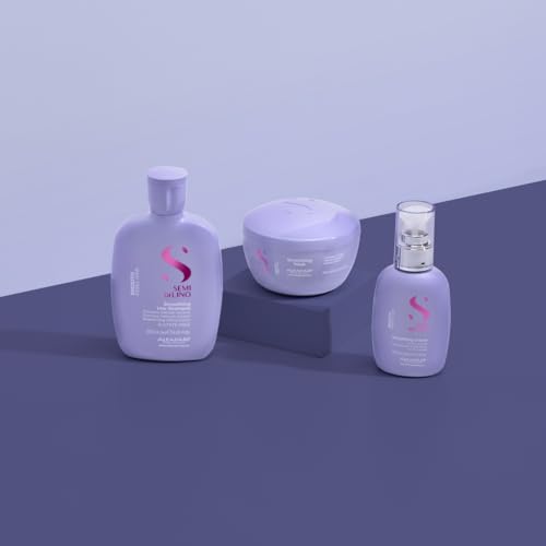 Alfaparf Milano Semi di Lino Smooth Gift Set for Rebel and Frizzy Hair - Sulfate Free Shampoo, Hair Mask and Smoothing Cream - Anti Frizz Control