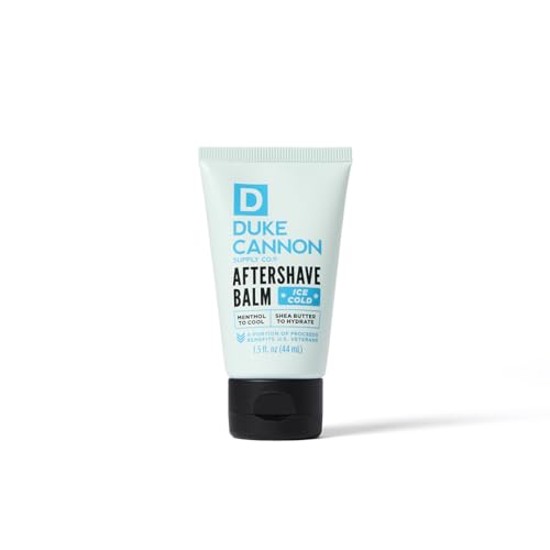 Duke Cannon Cooling After-Shave Balm for Men, 1 pack 1.5 oz Each ? Alcohol-Free, Menthol Cooling Sensation, Hydrating with Aloe & Shea Butter, Soothes Razor Burn