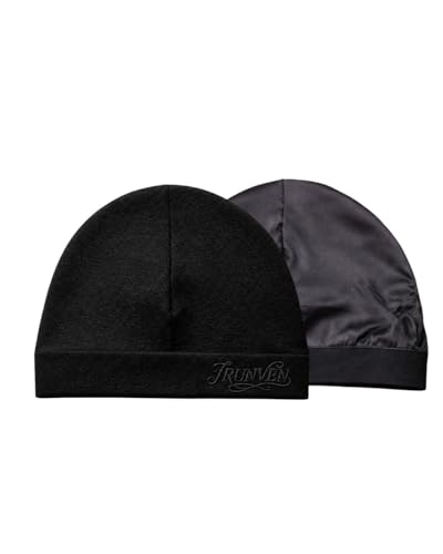 IRUNVEN Satin-Lined Skull Cap for Hair Protection, Breathable Fit