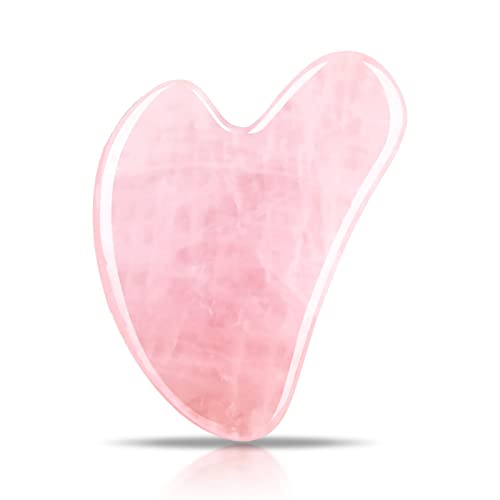 Rose Quartz Gua Sha Tool for Face & Neck Sculpting