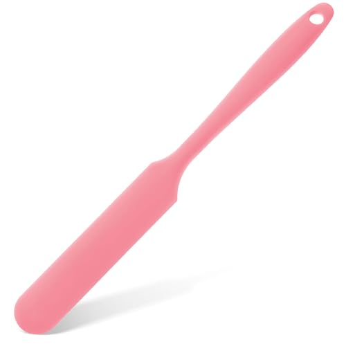 Patelai Non Stick Wax Spatulas Silicone Waxing Sticks Waxing Applicator Hair Removal Large Reusable Scraper Large Area Hard Wax Sticks for Home Salon Body Use Mixing Resin(Sun Pink)