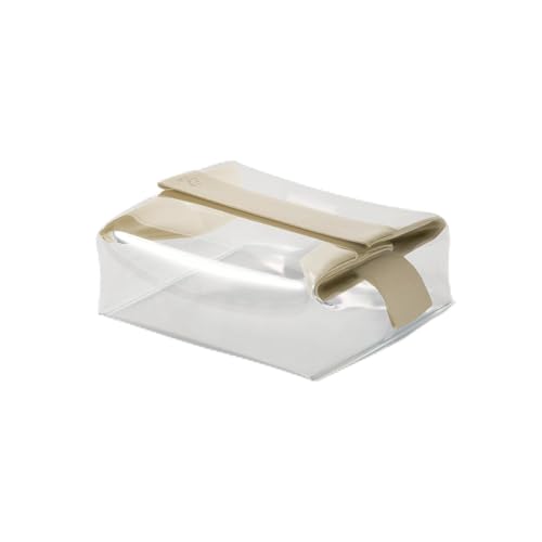 Cadence Parcel - Clear Kit with Magnetic Closure - Durable and Leak-Resistant Travel Toiletry Kit - TSA-Compliant & Modular Design - Hygiene Bag for Travel Essentials - 1 Qt - Pebble