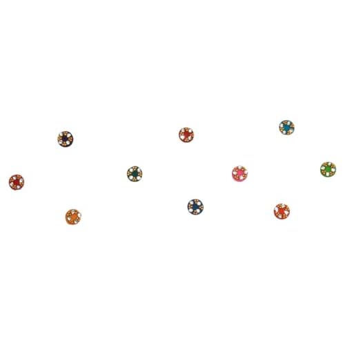 Pack of 6 Indian Bollywood Forehead Stickers Diamond Design Jewelry Collection Small Stone Bindi (Multi-Color)