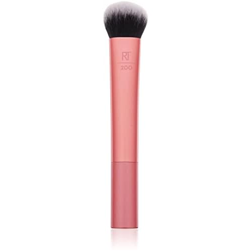 Real Techniques Professional Foundation Makeup Brush for Even Streak Free Application, Orange, (Pack of 4)