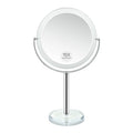 Dual-Sided 1X/15X Magnifying Makeup Mirror with Stand