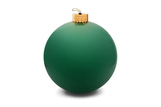 Elf Logic 24” Yardament - Large Inflatable Oversized Christmas Ornament - Outdoor Christmas Decoration - Use as Festive Christmas Yard Decoration (Green)