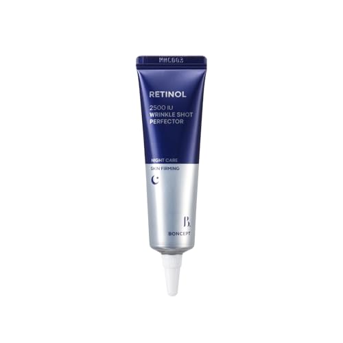 Retinol 2500 IU Wrinkle-Shot Perfector ? 7-Day Intensive Anti-Aging Dark Spot Cream | Bakuchiol & Retinol K-Beauty Treatment (0.5 fl oz / 15 ml)
