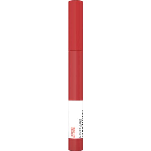 Maybelline Super Stay Ink Crayon Lipstick Makeup, Precision Tip Matte Lip Crayon with Built-in Sharpener, Longwear Up To 8Hrs, Make Moves, Red Nude, 1 Count