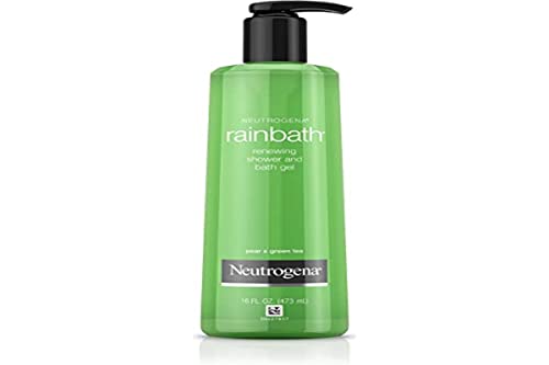 Neutrogena Rainbath Renewing Shower And Bath Gel, Moisturizing Body Wash and Shaving Gel with Clean Rinsing Lather, Pear & Green Tea Scent, 16 fl. oz